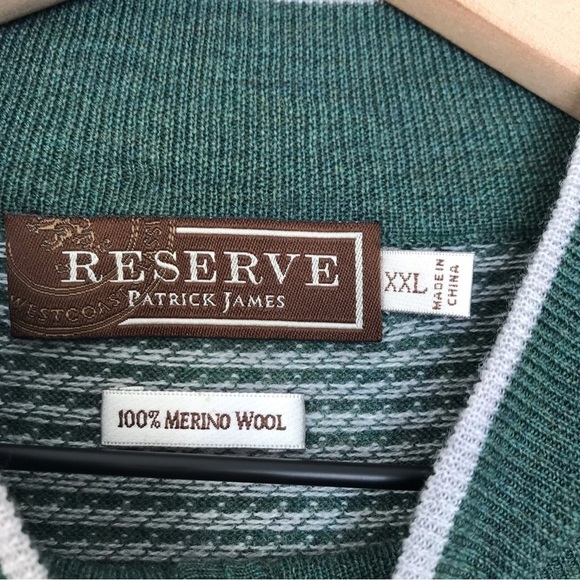 PATRICK JAMES RESERVE Merino Wool 1/4 Zip Pullover Sweater XXL - Picture 6 of 8